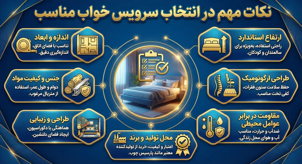 نکات مهم هنگام خرید مستقیم سرویس خواب از تولیدی